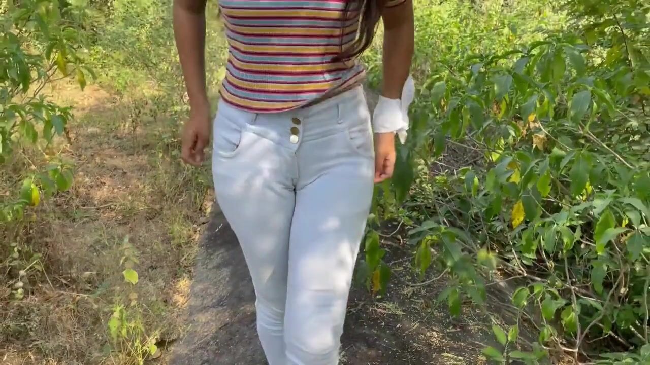Fresh HD sex video of a college girl fucking in the forest