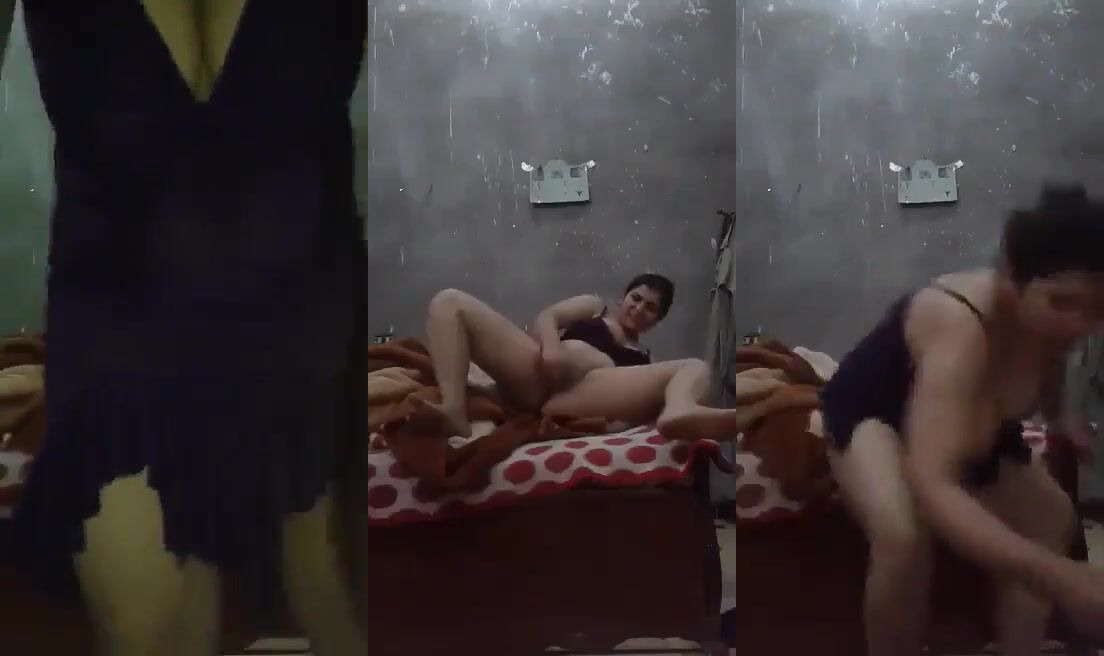 An Arabic Lesbian masturbates with a dildo – MMS XXX clip