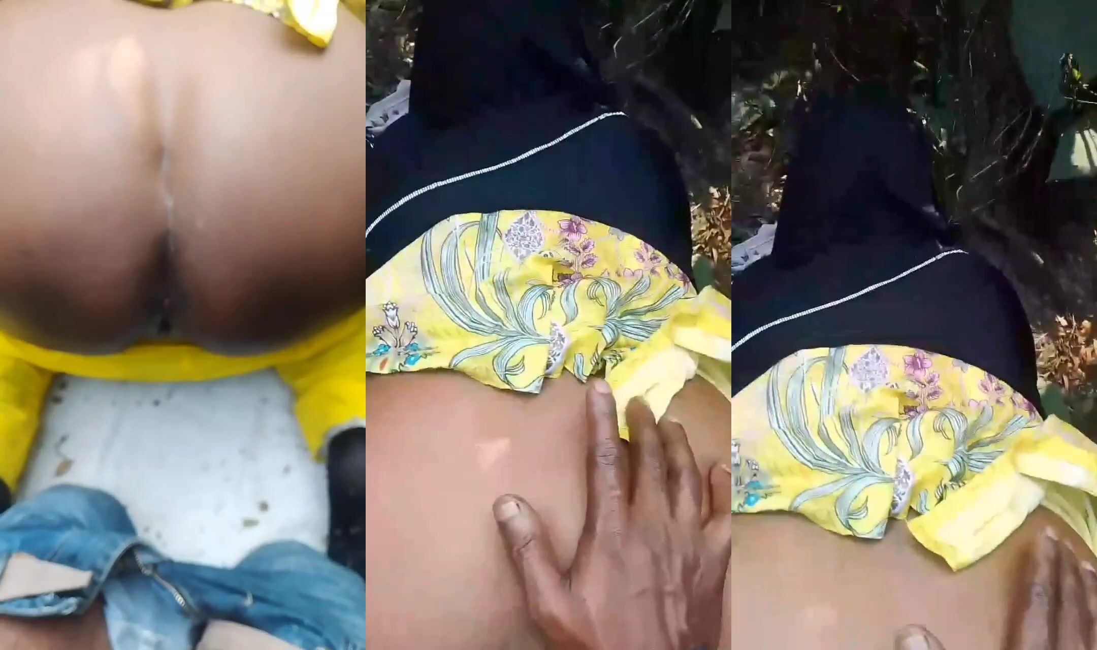 Dehati Bhabhi’s MMS of getting fucked outdoors by her lover