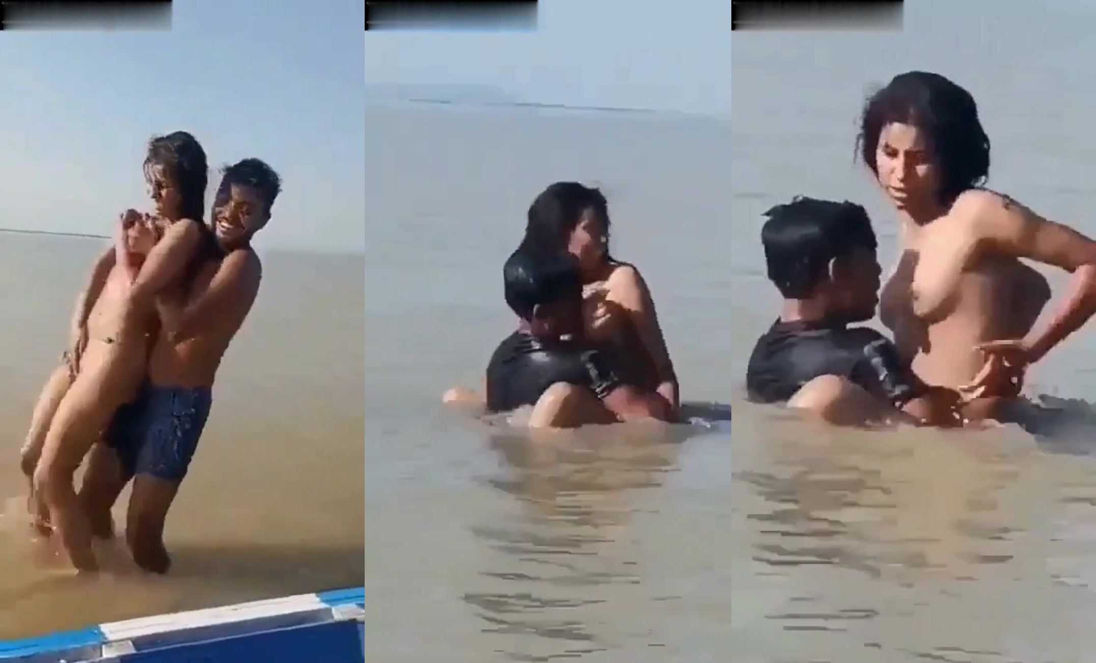 Desi Girl seduces her boyfriend in the open sea – Kinky reel