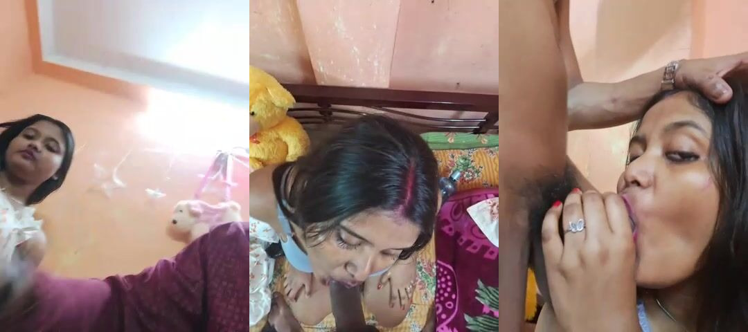 Hot XXX sex recording of a Desi Babe sucking big dick