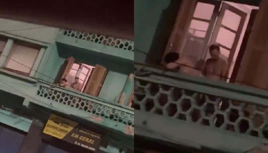 बालकनी में चोदते अंकल आंटी की वायरल सेक्स वीडियो